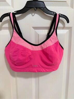 Victoria's Secret Pink and Black Performance Sports Bra